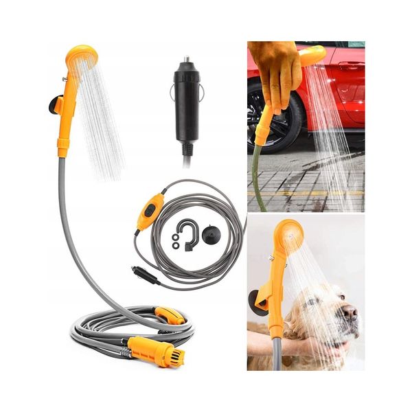 PRYSZNIC TURYSTYCZNY KEMPINGOWY POD NAMIOT 12V 60W PRZENOŚNY NATRYSK POLOWY zdjęcie 10