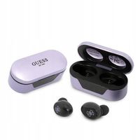 2 x Słuchawki Bluetooth Guess TWS + stacja dokująca - fioletowe