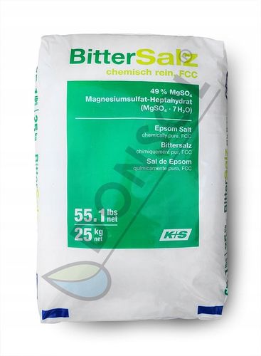 Sól Epsom czysta gorzka siarczan magnezu CZDA 25kg na Arena.pl