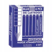 Naboje Do Piór Krótkie, Niebieskie, 6 Sztuk