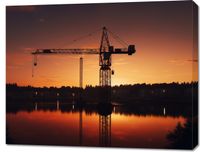 Obraz 90x70cm Zmierzch Nad Dźwigiem