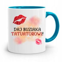 Dla Tatuażystki Tatuażysty Kubek Błękitny Prezent Z Nadrukiem Ze Zdjęciem