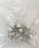 zawieszki do bombek 12mm srebrne 12szt  - zw-4423