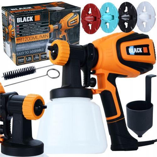 PISTOLET AGREGAT MALARSKI DO MALOWANIA ŚCIAN 700W 4 DYSZ 1200 ML DUŻY na Arena.pl