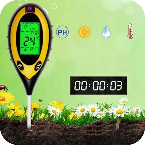 KWASOMIERZ GLEBOWY 4w1 MIERNIK DO GLEBY PH WILGONOŚĆ ZIEMI TESTER OGRODOWY na Arena.pl