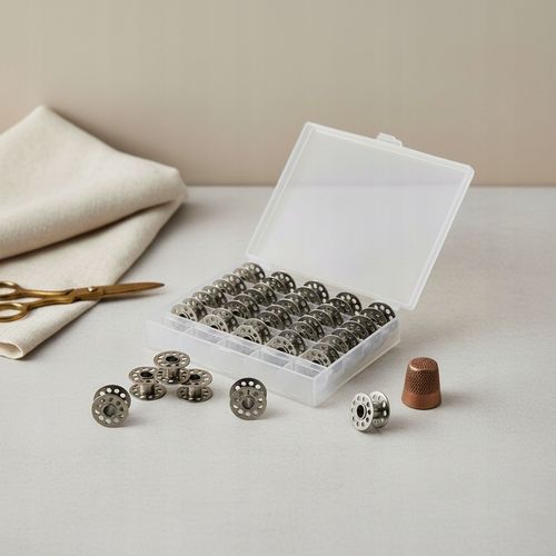 Szpulka do bębenka do maszyny do szycia metalowa 25 szt. pudełko na Arena.pl