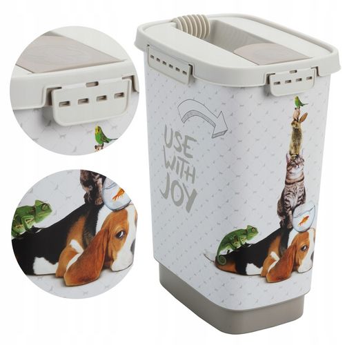 Pojemnik na karmę żwirek szczelny zamykane wieczko 10L Rotho CODY na Arena.pl