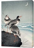 Obraz 60x90cm Snipes at the Shore, Koson Japoński Vintage do Salonu