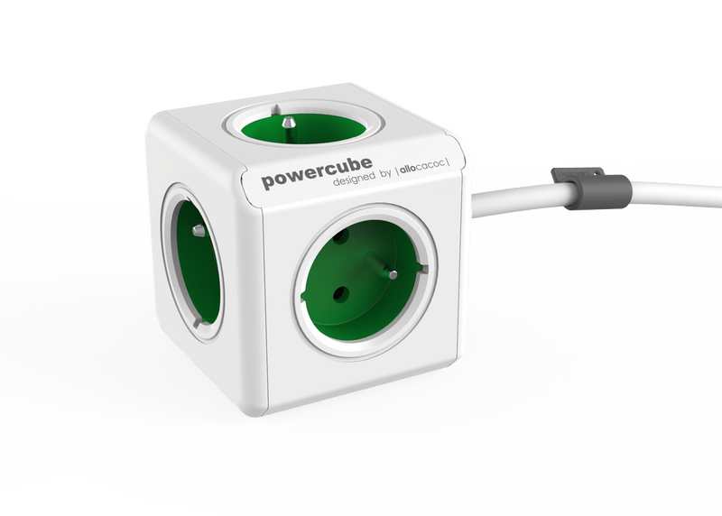 Listwa zasilająca allocacoc PowerCube Extended 1,5 m - zielony zdjęcie 1