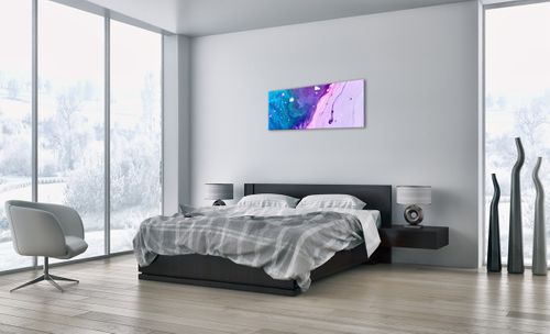 Obraz Na Płótnie - Kompozycja Błekit - 100X40 Cm - Ab100X40-3824 na Arena.pl