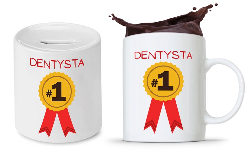 Zestaw Dla Dentysty Stomatologa Kubek + Skarbonka Z Nadrukiem Ze Zdjęciem zdjęcie 1