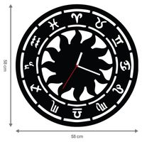 ZEGAR ŚCIENNY ZNAKI ZODIAKU 58cm XXL 165.11