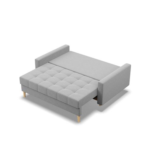 Sofa skandynawska, pikowana, NUBO, 152x92x92 cm, jasny szary | TYLETEGOTU na Arena.pl