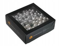 Bombki szklane drucik srebrne perłowo-matowe 2 cm/ 144szt