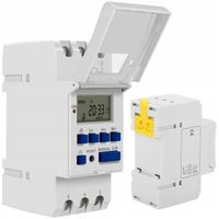 ELEKTRONICZNY PROGRAMATOR WYŁĄCZNIK CZASOWY NA SZYNĘ DIN TYGODNIOWY LCD