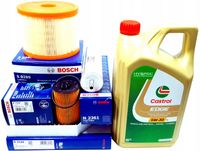 4 FILTRY BOSCH 5L OLEJU CASTROL 5W30 AUDI A6 C7 2.0 TDI 150 190 KM EURO 6