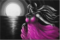 100 70CM OBRAZ PŁÓTNO DZIEWCZYNA SUKIENCE PŁÓTNO RAMA