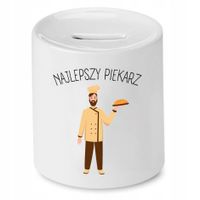 Skarbonka Dla Piekarza Najlepszy Piekarz Prezent Z Nadrukiem Ze Zdjęciem