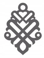 Zawieszka dekor ozdoba ażurowa dekoracja Z4 szara