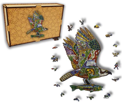 Puzzle Drewniane dla dzieci iRybołów Osprey w pudełku drewnianym na Arena.pl