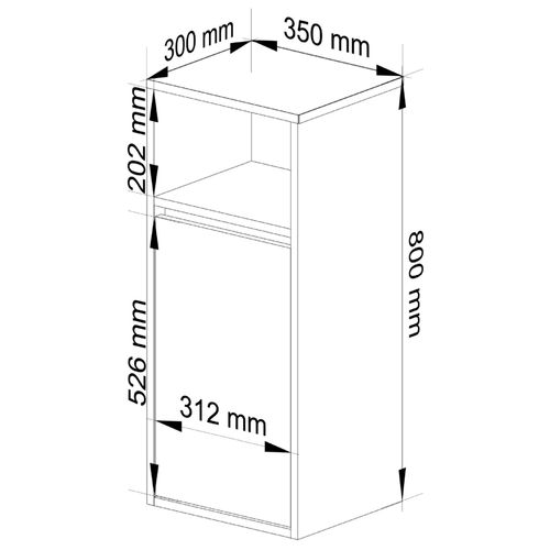 Szafka łazienkowa wisząca VAMI 35 cm 1 drzwi 3 półki - dąb craft czarny na Arena.pl