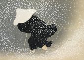 Plakat 18x13cm Snow, Sekka Japoński Vintage do Salonu