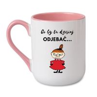 KUBEK "CO BY TU DZISIAJ ODJEBAĆ..." Wzór - Elegant Coffee Różowy 330 ml