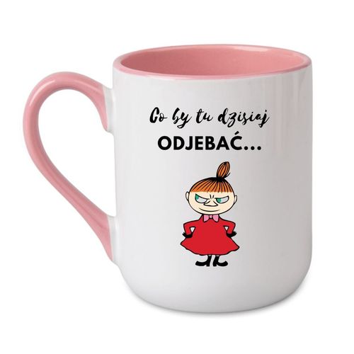 KUBEK "CO BY TU DZISIAJ ODJEBAĆ..." Wzór - Elegant Coffee Różowy 330 ml na Arena.pl