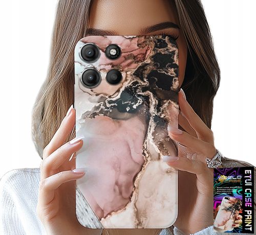 ETUI DO MOTOROLA EDGE 60 5G - ELEGANCKI MARMUREK MODNE WZORY + FOLIA na Arena.pl