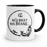 Kubek Czarny Prezent Dla Brata Mój Brat Ma Branie Z Nadrukiem Ze Zdjęciem