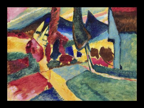 Plakat 18x13cm Landscape with Two Poplars, Wassily Kandinsky na Arena.pl