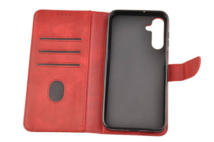 Etui portfel Wallet do Samsung Galaxy A15 4G / A15 5G czerwony zdjęcie 4