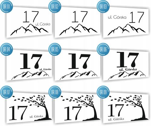 Tabliczka Tablica ADRESOWA BIAŁA DIBOND 40x30 numer domu ulica KWIATY na Arena.pl