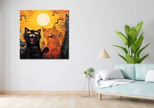 Obraz 100x100cm Kocie Koncertowanie na Arena.pl