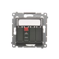 Simon54 Gniazdo głośnikowe 1-krotne z polem opisowym DGL31.01/48 antracyt