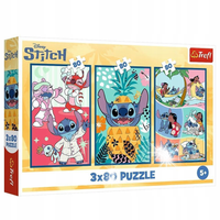 PUZZLE 3X80 ŚWIAT STITCHA 34885