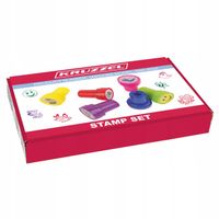 PIECZĄTKI DLA DZIECI STEMPELKI STEMPLE ZWIERZAKI BUŹKI KOLOROWE ZESTAW x60