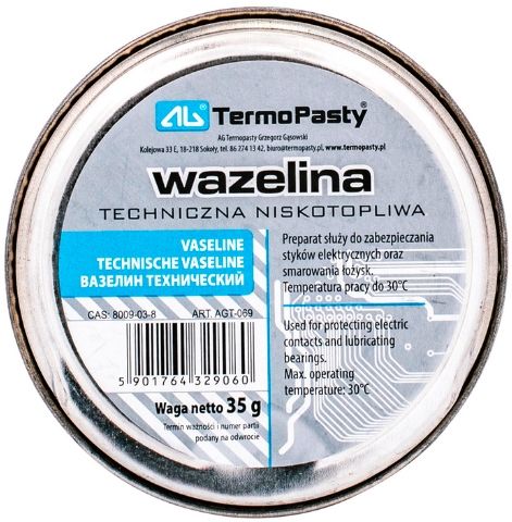 Wazelina techniczna niskotopliwa NT 35g biała zdjęcie 1
