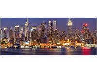 100X40CM MANHATTAN AT NIGHT OBRAZ DREWNO