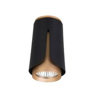OPRAWA NATYNKOWA LED GU 10 CZARNO ZŁOTA TUBA