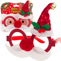 OKULARY ŚWIĄTECZNE ŚW. MIKOŁAJ CZAPECZKA ZABAWNE UROCZE na Mikołajki