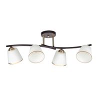 Greco lampa sufitowa brunatny+złoty 4x40 E27 klosz biały