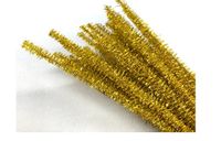 druciki pluszowe giętkie 6mm dł 30cm. 30szt złote DPK-01