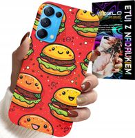 ETUI DO OPPO RENO5 4G 5G - SŁODKIE UŚMIECHNIĘTE BURGERY POKROWIEC