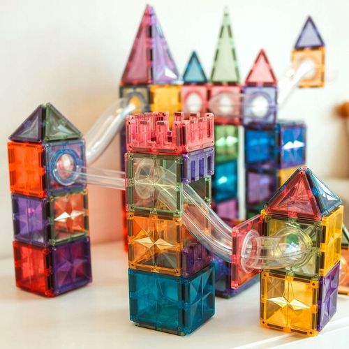 Cleverclixx - Klocki magnetyczne Ball Run Compact Pack Intense - 60 el. na Arena.pl