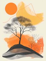 Plakat 15x20cm Drzewo Na Przestrzeni