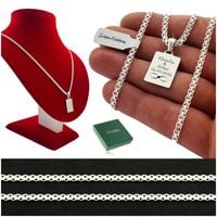 ŁAŃCUSZEK SREBRNY MĘSKI SREBRNY NASZYJNIK NIESMIERTELNIK SREBRNY Z GRAWEREM