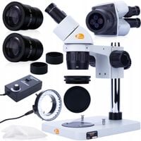 PROFESJONLANY MIKROSKOP STEREOSKOPOWY DLA ELEKTRONIKA JUBILERA 20-40X Z OŚW