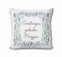 PODUSZKA Z DOWOLNYM IMIENIEM - Świąteczny las