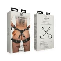 bedroom fantasies - bondage cross wrist and leg cuffs black